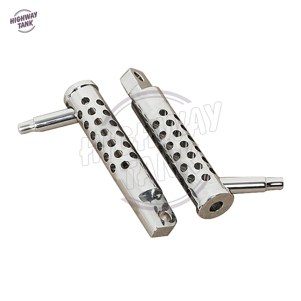 

Chrome Motorcycle Silence Drilled Footrests Foot Pegs Case for Harley Sportster FXCW FXCWC XL1200V FXS