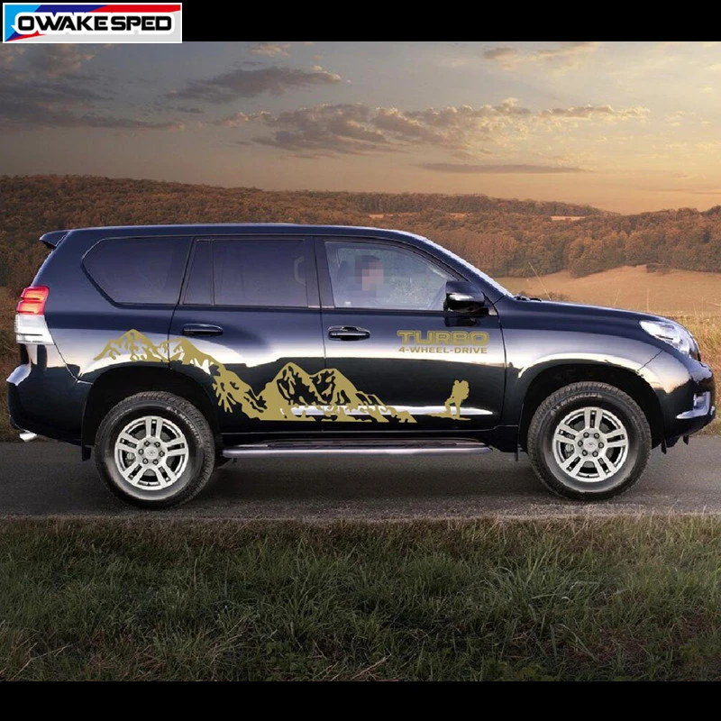 4 х колесная горная Виниловая Наклейка для Toyota Prado Land Curies уличная спортивная