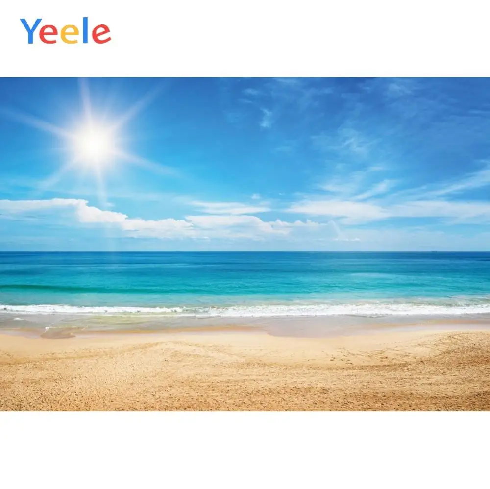 Фон для фотосъемки с изображением синего неба облаков моря солнечного света