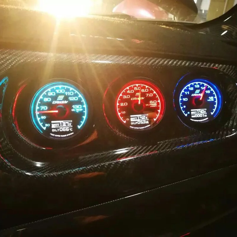 Датчик температуры воды GReddi 62 мм с ЖК дисплеем измеритель давления масла воздуха