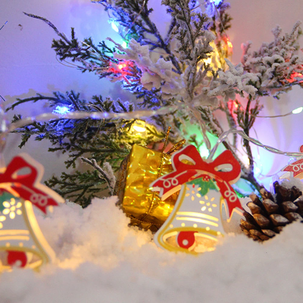 1 5 м 10 светодиодов Рождественские елочные украшения Navidad носки со снеговиком и