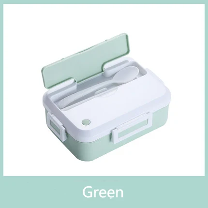 Green Микроволновая печь Ланч-бокс с чаша-Контейнер Герметичный переносной пищевой контейнер Офис школа Пешие прогулки Кемпинг дети здоровье Bento box - Цвет: Green