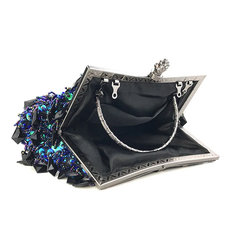 Женский клатч с кристаллами зеленый дизайнерский кошелек для вечерние сумки на