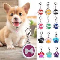 anti lost dog id tag personalized engraving pet dog collar pendant customized pet name stainless steel bonepaw pet accessories