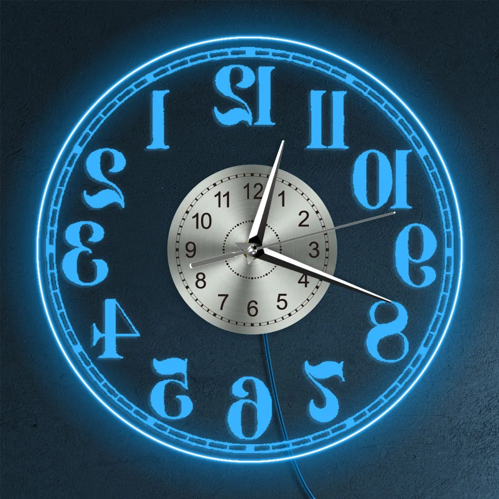 Задние настенные часы со светодиодной подсветкой Светящиеся Настенные