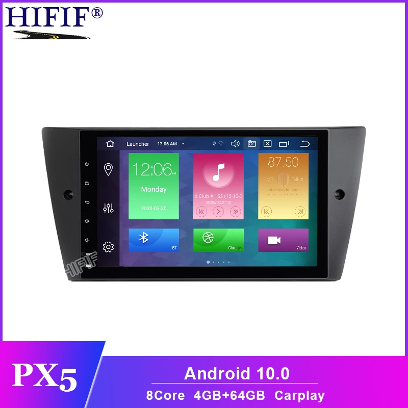 IPS dsp 9 &quotAndroid 10 радио мультимедиа автомобильный стерео плеер GPS DAB без DVD для BMW E90
