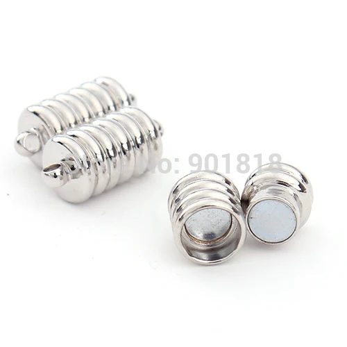 

10pcs/lot Hole 2mm Rhodium Color Copper Connector Clasp Strong Magnetic Clasps For Bracelet Jewelry DIY Findings