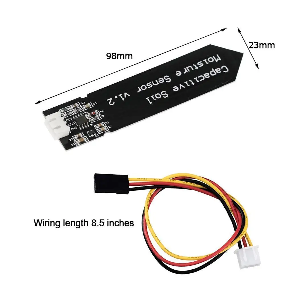 

1pc Capacitive Soil Moisture Sensor Module Corrosion Resistant Wide Voltage Wide Voltage Capacitive V1.2 With Wire