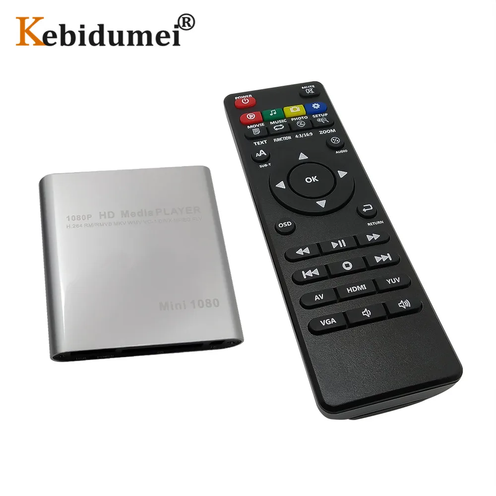 Full HD 1080P медиа-видеоплеер с HDMI-совместимым VGA AV USB SD/MMC Mpeg2-HD TV Box Surpport Mkv H.264 HDD