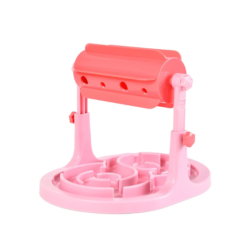 Pink Забавная пищевая игрушка для собак, пищевая медленная кормушка, обучающая миска для домашних животных, игрушки-головоломки, интерактивная обучающая игра IQ, игрушка для кошек - Цвет: Pink