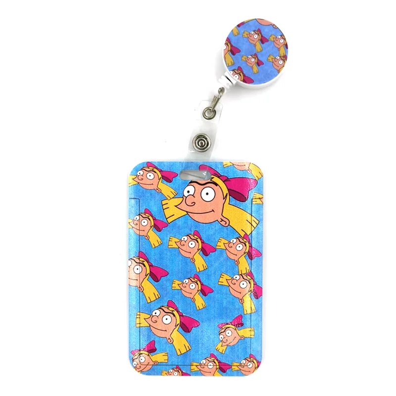 

Забавный мультяшный персонаж girlмультяшный милый брелок для кредитных карт ремешок для женщин мужчин студентов выдвижной Бейдж для удостов...