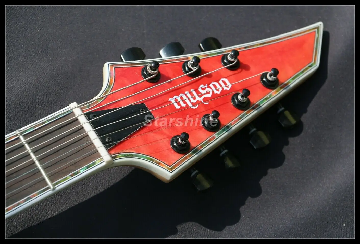 Starshine 7 струн электрогитара стеганая клен целлулоидная вязка красный | Спорт и