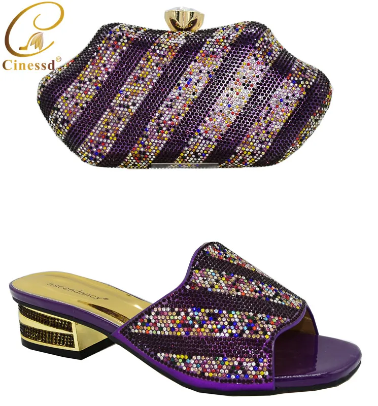 Новинка Итальянские вечерние туфли и сумочка в комплекте Роскошные женские