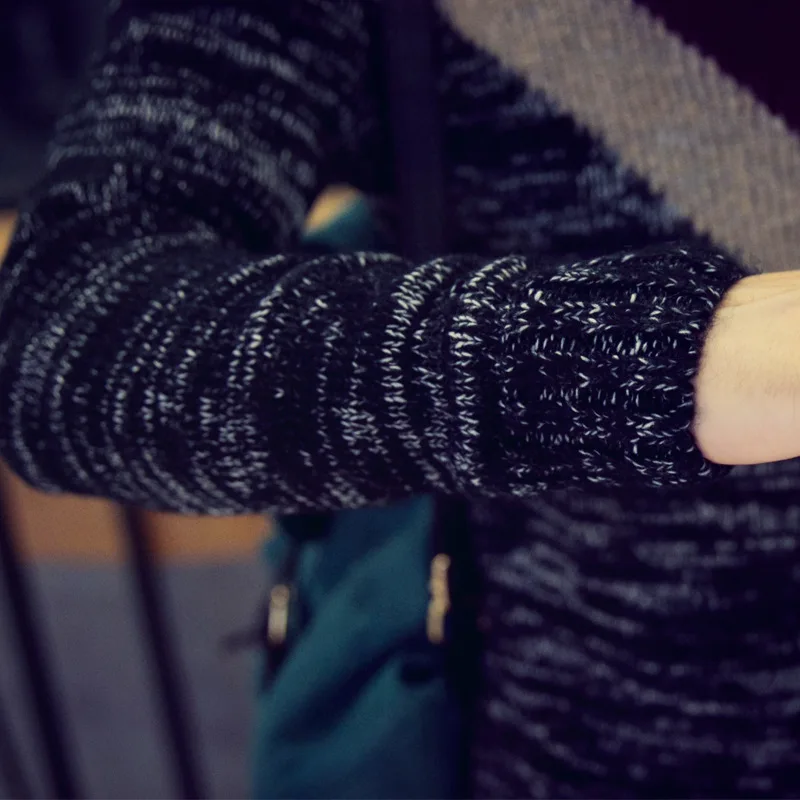 

Men's O-neck Wool Pullover Autumn Winter Warm Thick Patchwork Slim Fit Long Sleeve Fashion Clothes Knitted Cotton Casual Sweater