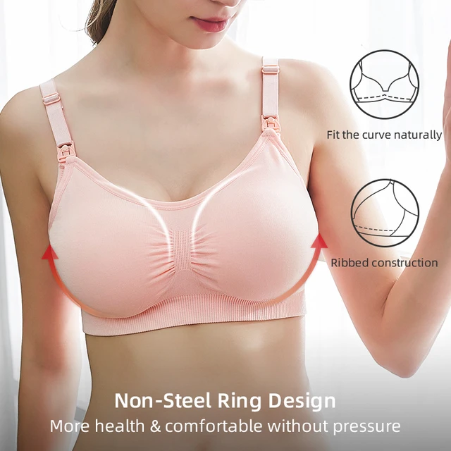 Seamless Maternity Nursing Breastfeeding Push Up Bra - Puregemco