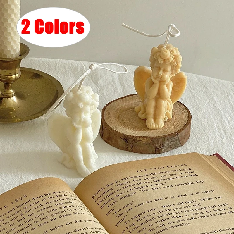 1 шт. милые щека Ангел ароматическая свеча Форма лампы в форме свечи ручной работы