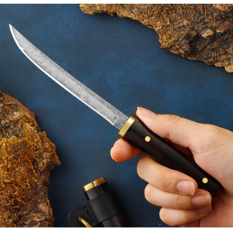 Нож Homir из дамасской стали тактический портативный нож сабель универсальный для