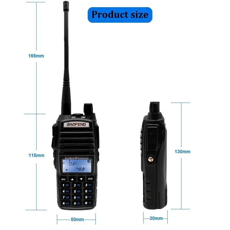 Портативная рация 8 Вт Baofeng UV 82 Plus высокая мощность двухсторонний радиоприемник