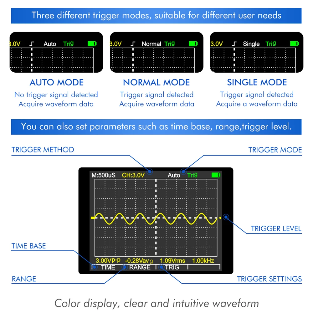 KKmoon 2 in 1 Professional High Definition Intelligent Digital Oscilloscope Multimeter 1MHz Bandwidth 2.5Msps Sampling Rate | Инструменты