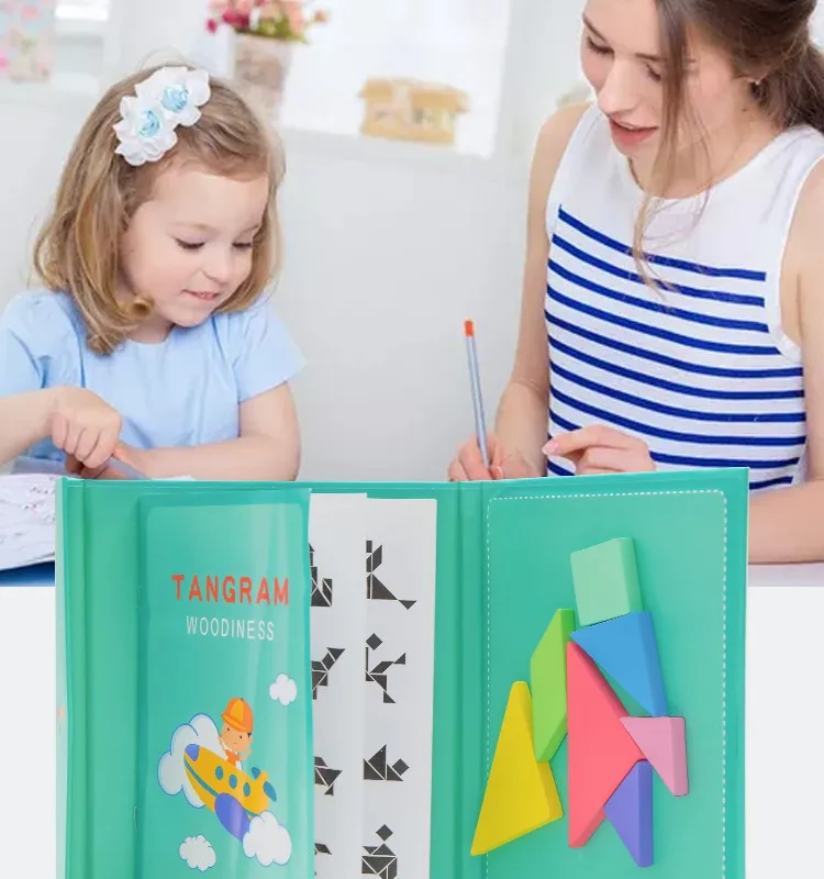Детская многофункциональная магнитная головоломка Tangram игрушка-пазл | Игрушки и