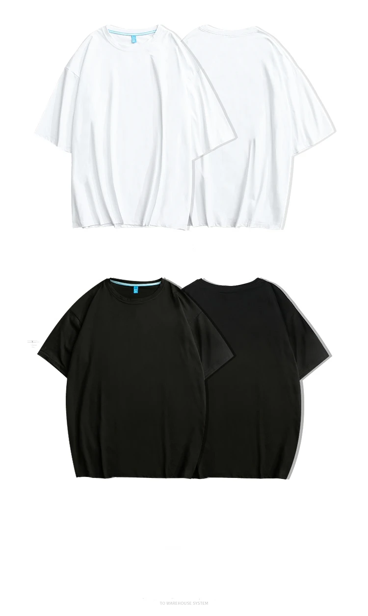 5pcs/Lot Sublimation Medium sleeve loose shoulder blank T-shirt Heat Press Dye sublimation ink Transfer