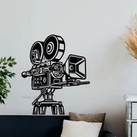 camera wall decal projection movie mural video film decor gift vinyl wall stickers game room home theater decor wall art ll2162