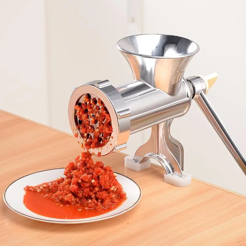 

4 Type Stainless steel Table Mount Meat Grinder Manual Sausage Filler Tool Food Processor for Pork Beef Fish Chicken Rack Pepper