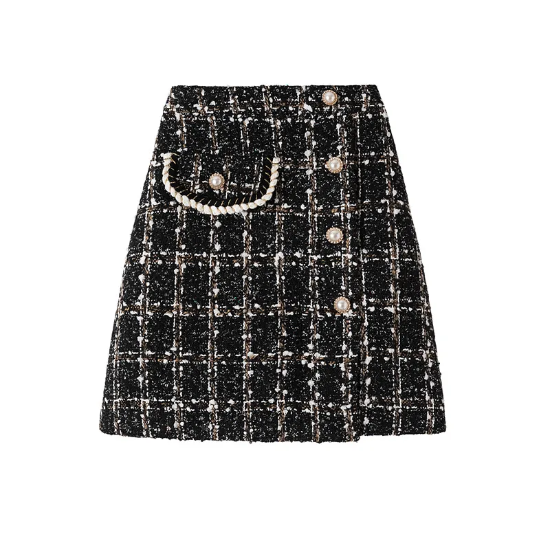 

ancient ways in the fall and winter of 2020 package hip skirt of tall waist A word small sweet wind render A skirt