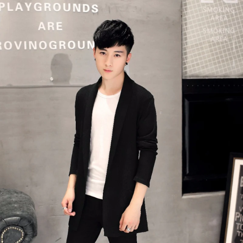 

2020 Black Long Sweaters Men Winter Brand Clothing V-neck Cardigan Male Sweaters Pockets Men's Knitted Sweaters Plus Size 3XL 50