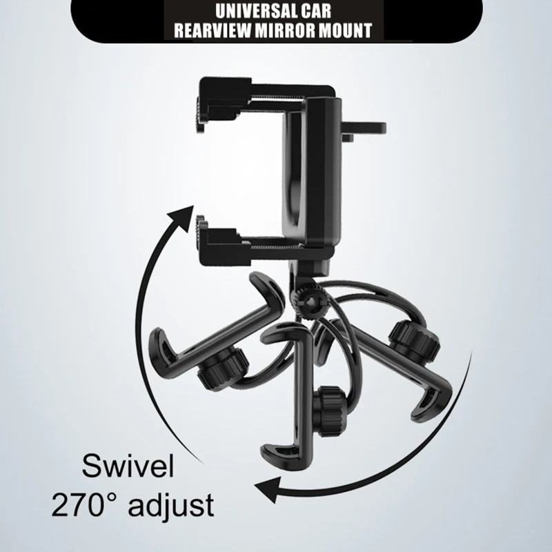 

2020 Hot Car Phone Holder Car Rearview Mirror Mount 360 Rotate Universal GPS Smartphone Stand Bracket J99