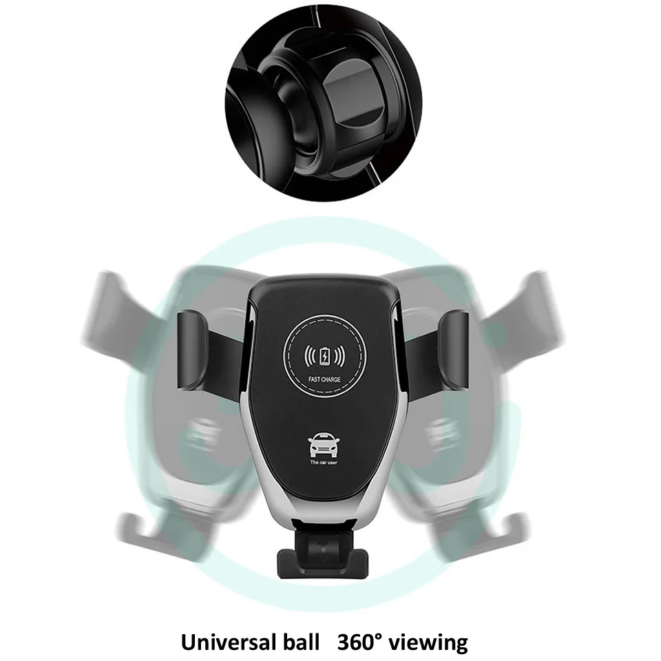 15w qi car phone holder stand wireless fast charger car mount for air vent mount car charger wireless for iphone xiaomi samsung free global shipping