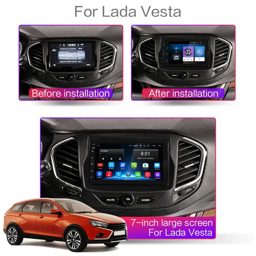 Автомагнитола 2 din на Android 10 с GPS-навигацией мультимедийный проигрыватель для LADA