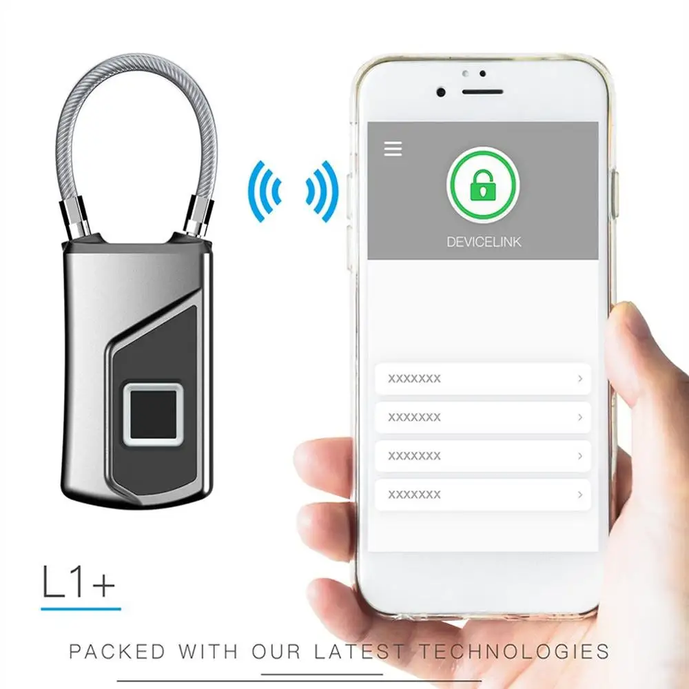 

Long Strip Smart Waterproof Wireless Fingerprint Lock Suitcase Student Dormitory Anti-Theft Long Standby Electronic Padlock