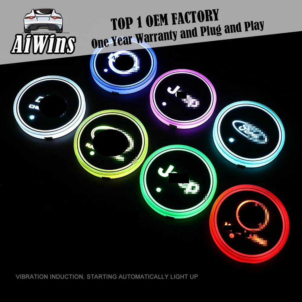 Aiwins автомобильный светящийся подстаканник коврик для Buick Full Series светильник с