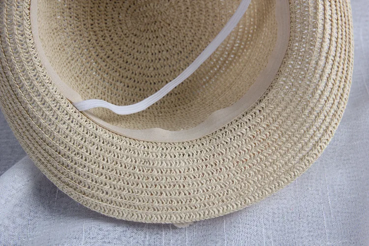 Летние детские соломенные шляпы «Fedora», шляпа, Детский козырек, Пляжная Солнцезащитная шляпа для маленьких девочек, широкие свисающие поля, Панама для девочек