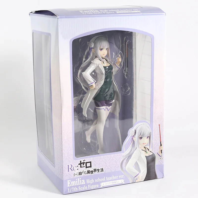 Re: жизнь в другом мире от Zero Emilia Action Figure 1/7 scale painted figure High School Teacher Ver. Emilia ПВХ фигурка