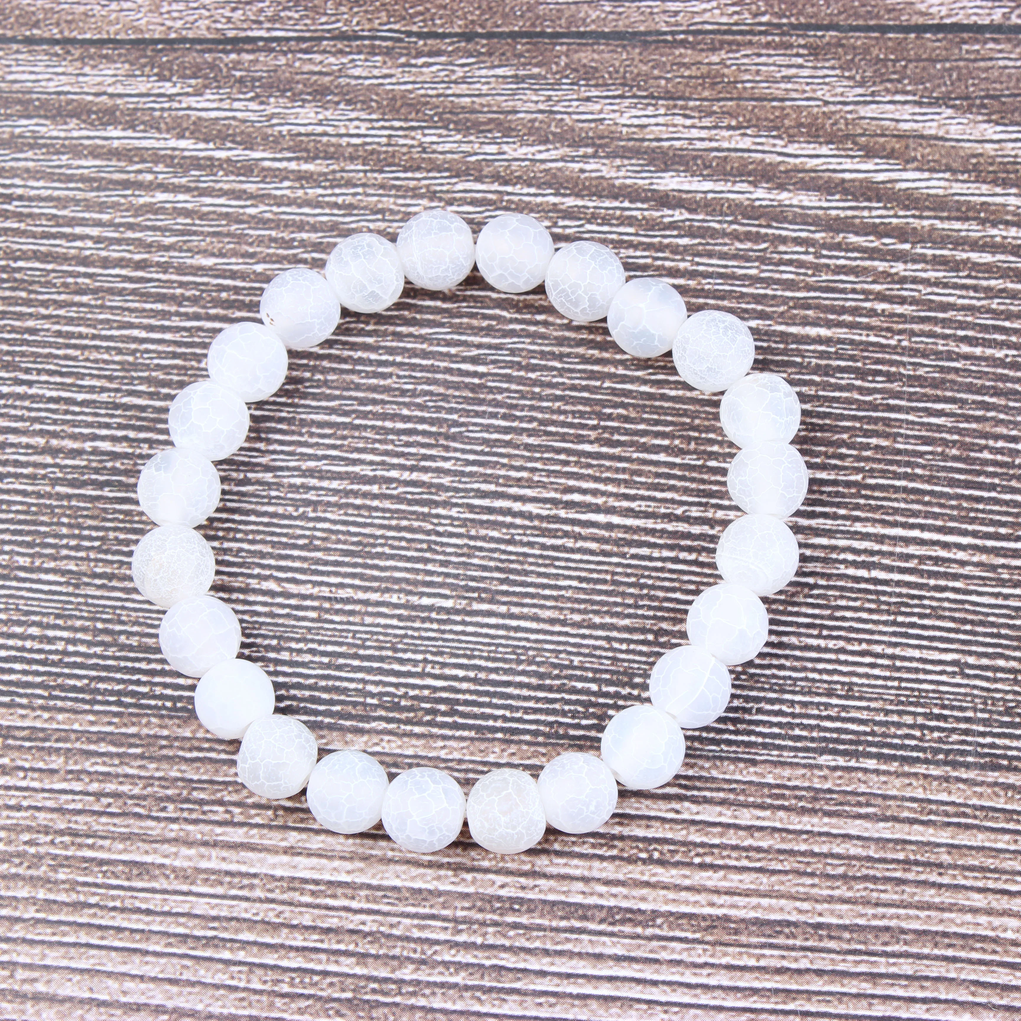 

Fashion jewelry 6 / 8 / 10mm weathered agate hand string natural jewelry beads suitable for men and women accessories