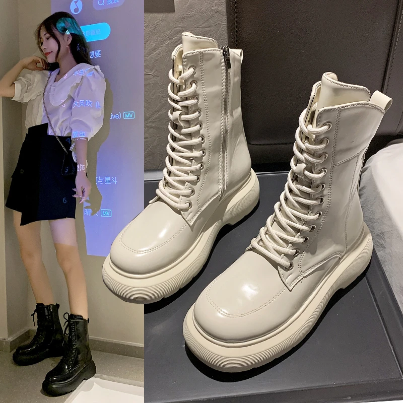 

New Luxury Chelsea Boots Women Ankle Boots Chunky Winter Shoes Platform Ankle Boots Slip On Chunky Heel Boot Brand Designer