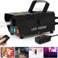 stage fogger 500w portable led fog machine with wired receiver and remote control smoke machine suitable for home party show