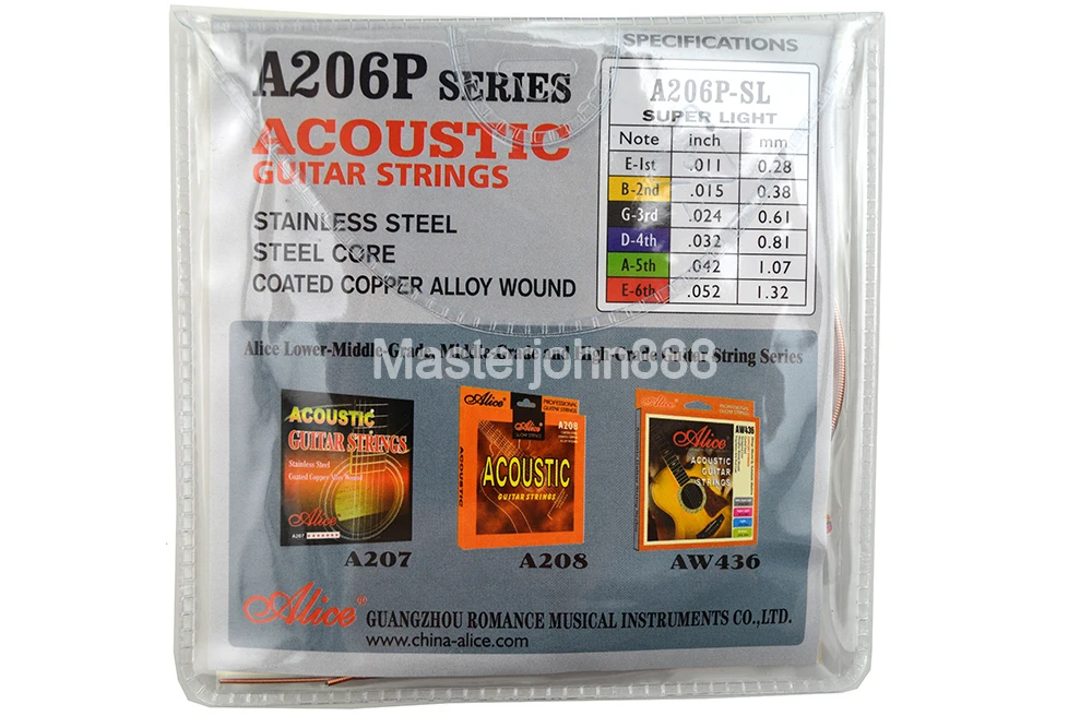 Струны для акустической гитары Alice 10 комплектов струны из нержавеющей стали с