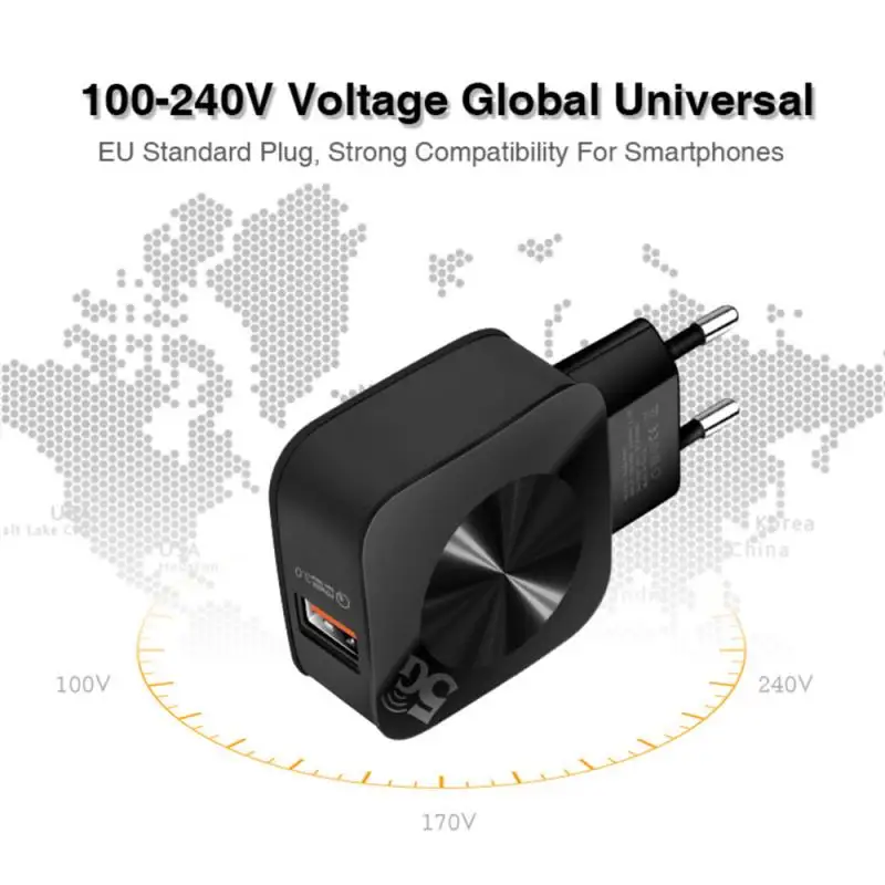 3A 15 Вт Quick Charge 3 0 USB зарядное устройство EU настенный мобильный телефон адаптер для