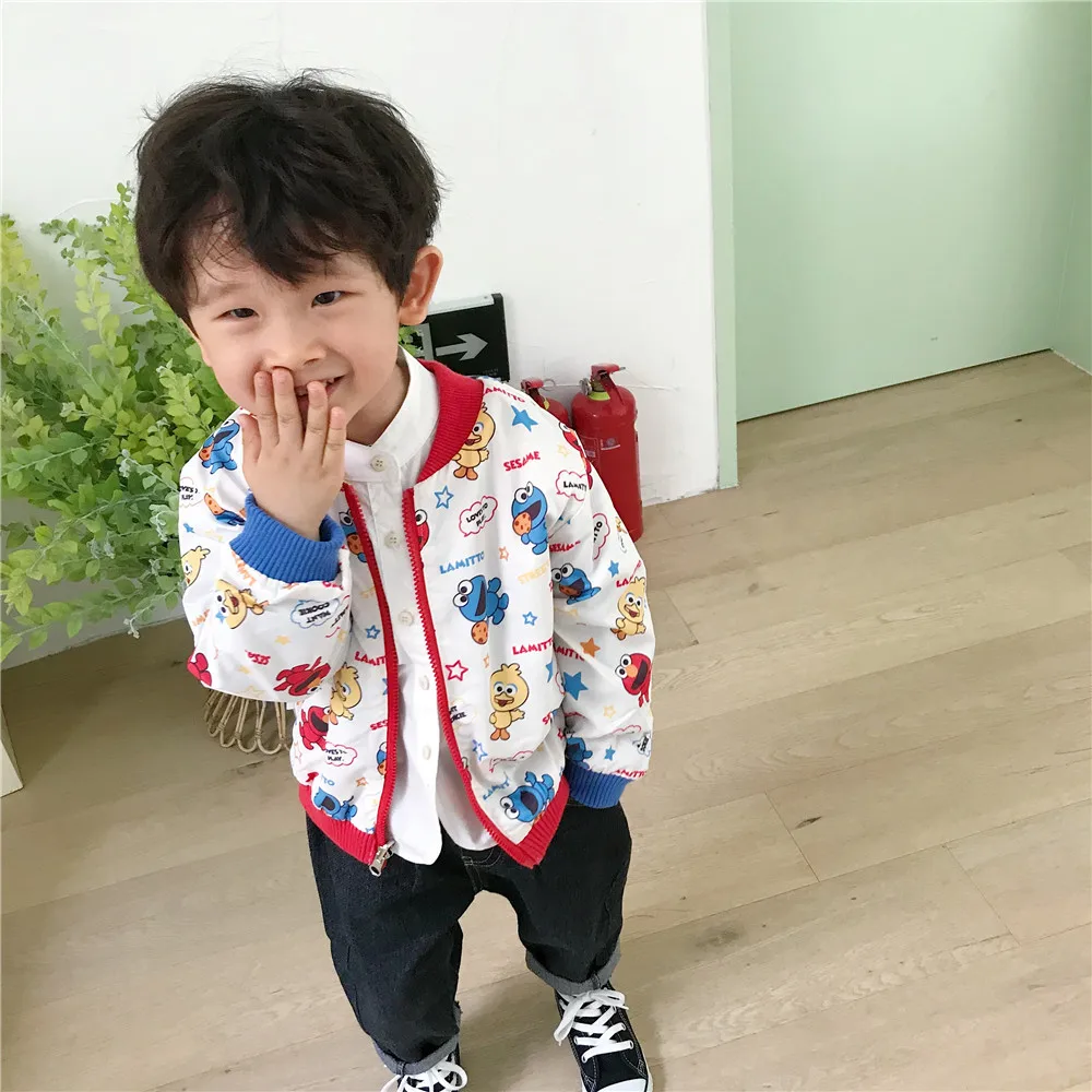 Tonytaobaby/новая осенне-зимняя одежда для мальчиков и девочек, ветрозащитное хлопковое трикотажные пальто Двусторонняя одежда