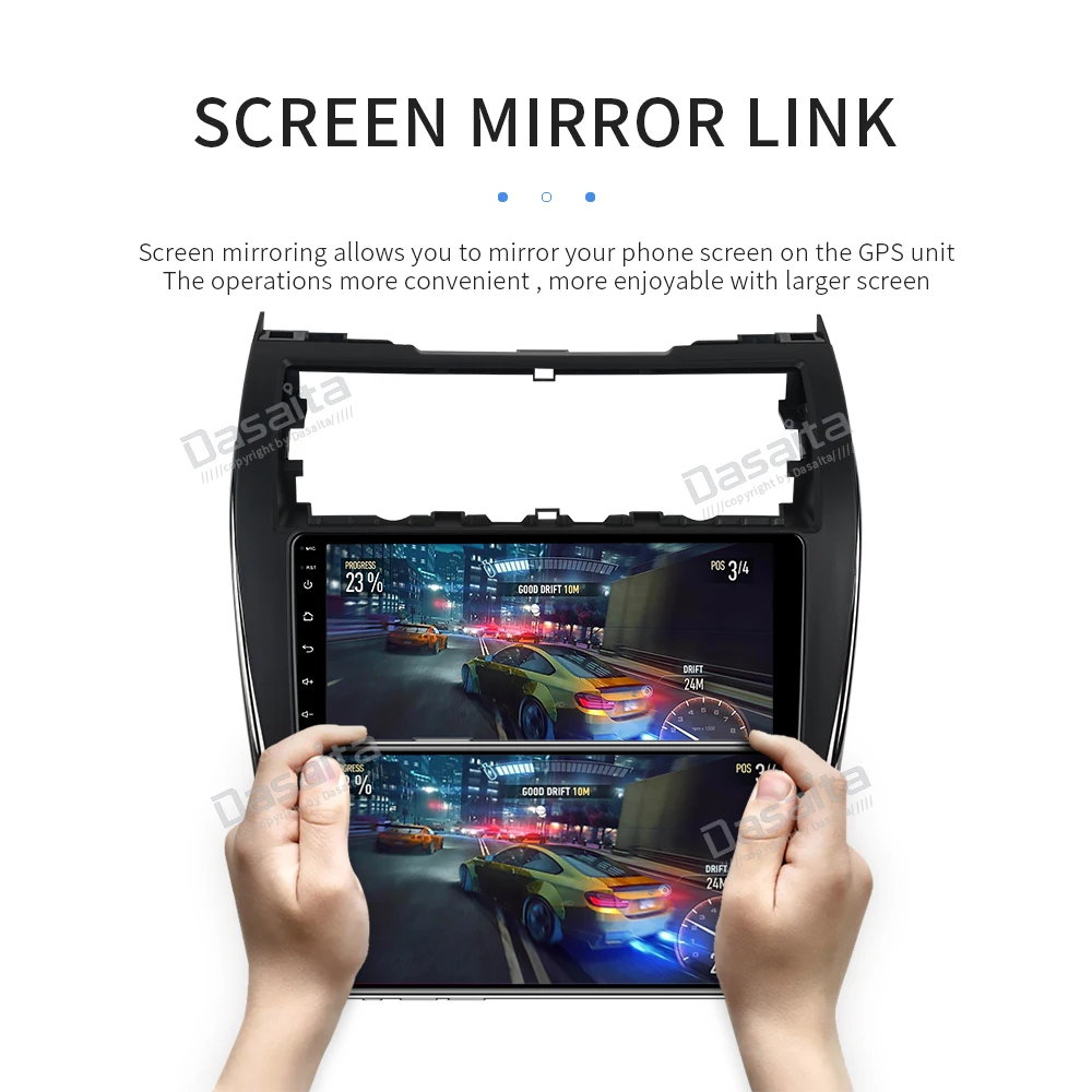 Dasaita 10," ips сенсорный экран Android 9,0 1 Din автомобильный радиоприемник для Toyota Camry 2012 2013 США и средний восток версия Bluetooth MP3