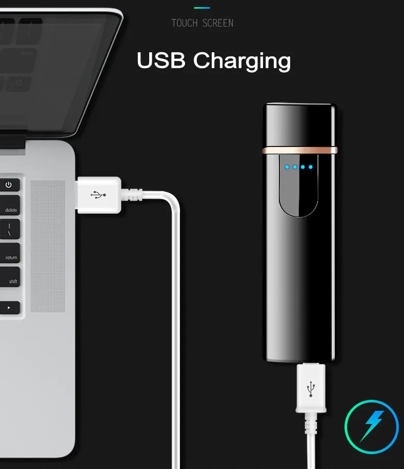 So Cool usb зарядка Зажигалка сенсорный экран электронные зажигалки для сигарет маленькая перезаряжаемая электрическая зажигалка ветрозащитный подарок для мужчин