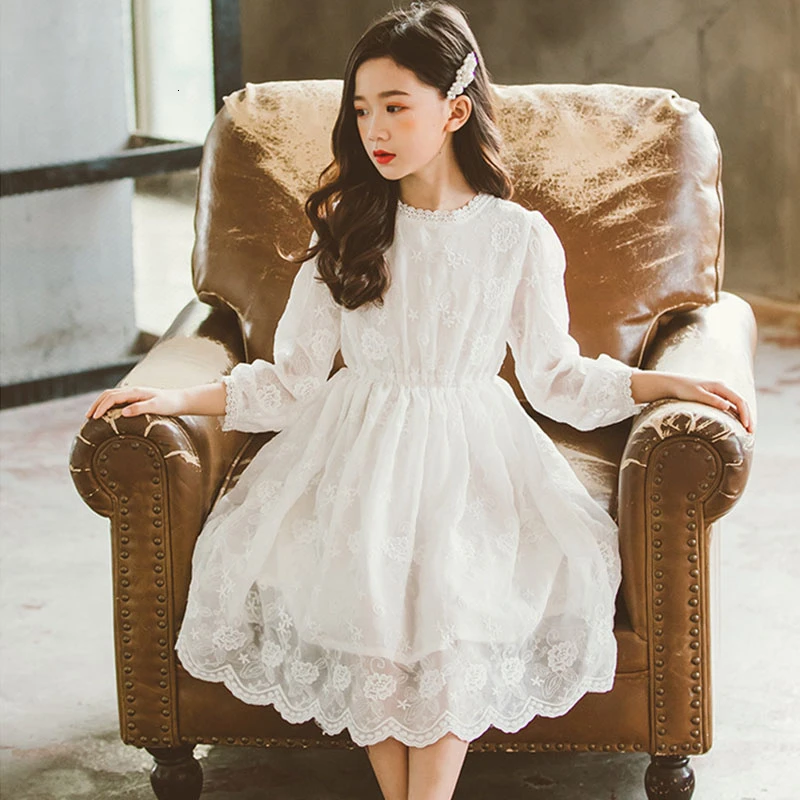 Теплые Вечерние платья из флиса для девочек-подростков Белые маленьких девочек