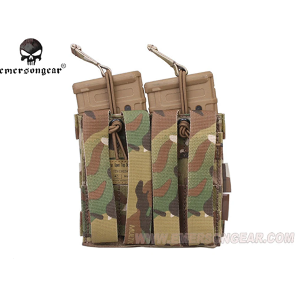 Emersongear Тактический Двойной 556 маг мешок M4 AR AK FAMAS модульный Открытый верх Molle лямки модульная сумка для пейнтбола страйкбола