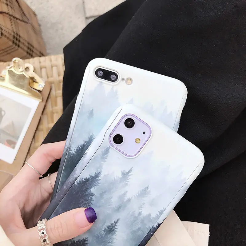 Полноразмерный жесткий чехол из ПК для iPhone 11 7 8 plus xr xs max 6 6S Plus на мобильный телефон