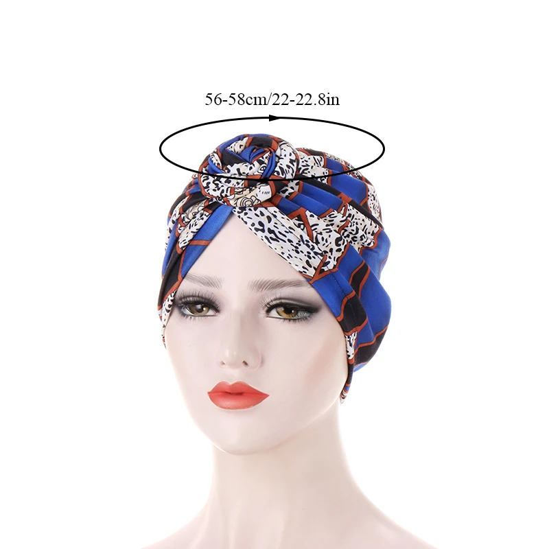 

Ladies Turban Bonnet Scarf Hat Solid Cotton Top Knot Inner Hijab Caps African Twist Headwrap Women Head Wraps India Hat Headwear