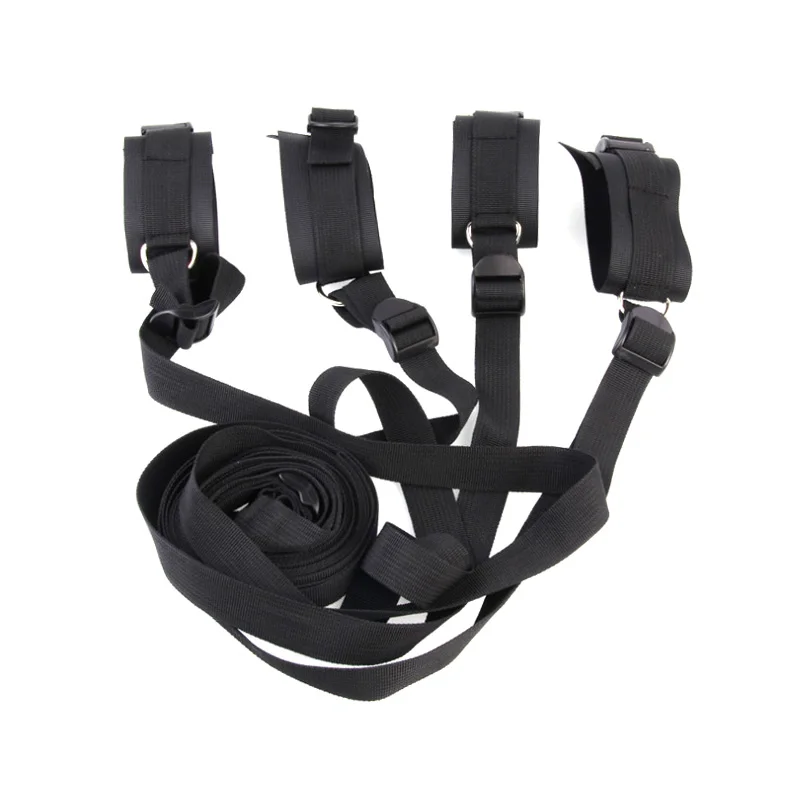 Пары под постель связывание нейлон наручники и лодыжки манжеты ремешок BDSM