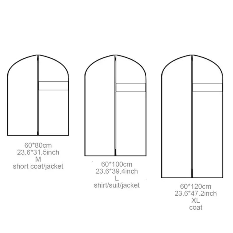 Suit Dust Jacket Cover Dust-proof for Non-woven Cloth and Visible Transparent Clothing Dustproof Clothes Bag | Дом и сад